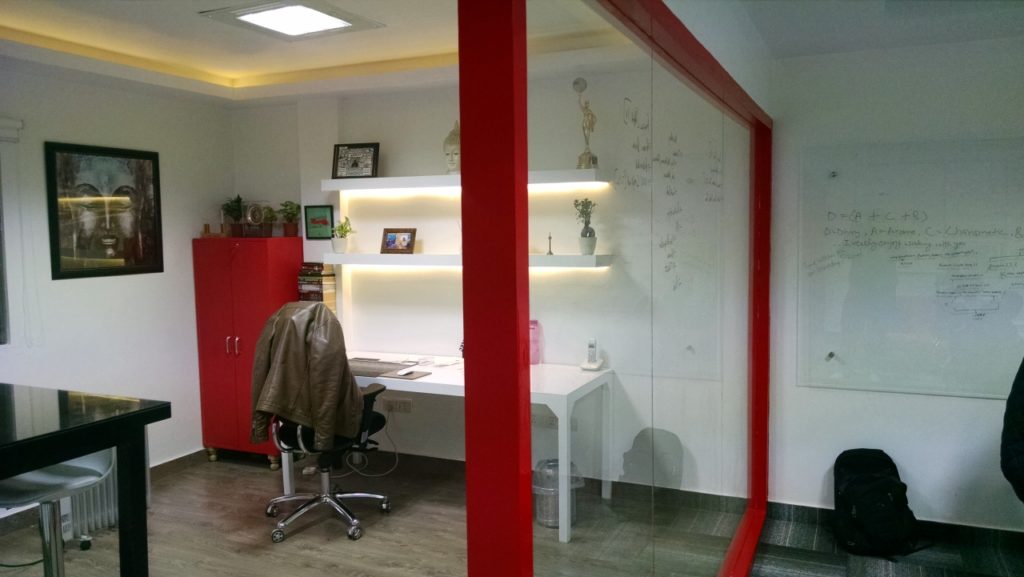 6. Glass wall partition