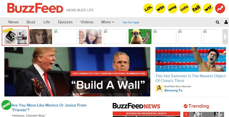 BuzzFeed – Paid Native Ad Listings