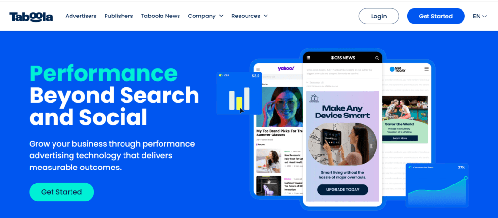 Taboola as a contextual advertising network